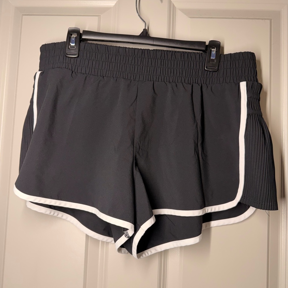 all in motion Black Athletic Shorts with White Trim